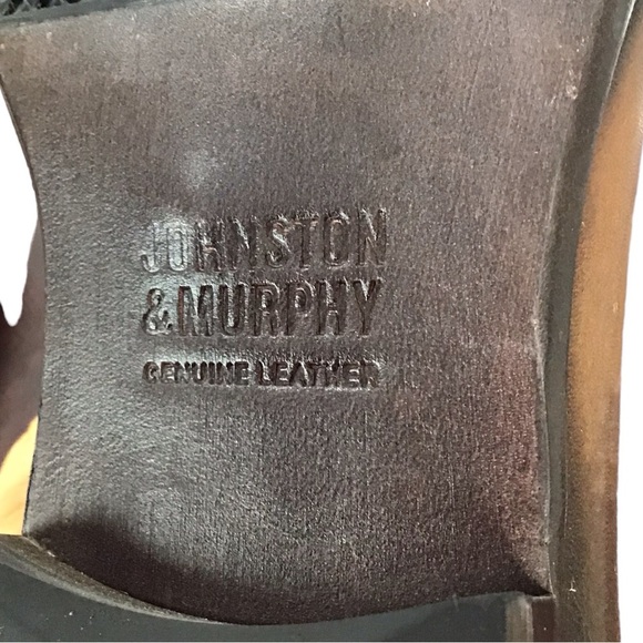 Johnston & Murphy Brown Sheepskin Leather Loafers Made In Brazil - Picture 5 of 11
